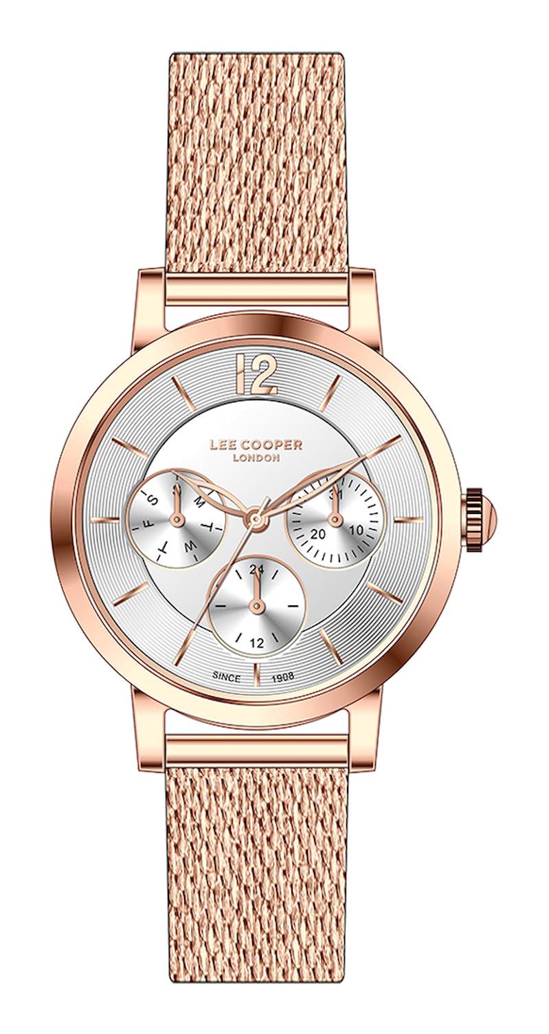 Lee Cooper LC07552.430-NM Takvimli 36 mm Rose Gold Plastik Kordon Analog Kadın Kol Saati