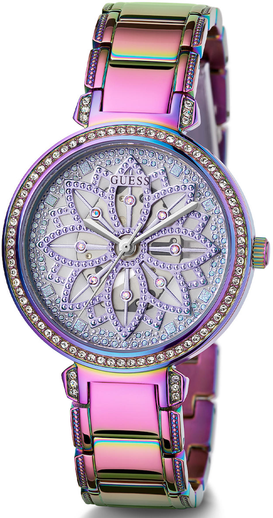 Guess GUGW0528L4 36 mm Gri - Mor Çelik Kordon Analog Kadın Kol Saati