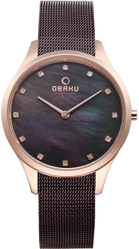 Obaku Denmark V217LXVNMN 36 mm Kahverengi Çelik Kordon Analog Kadın Kol Saati