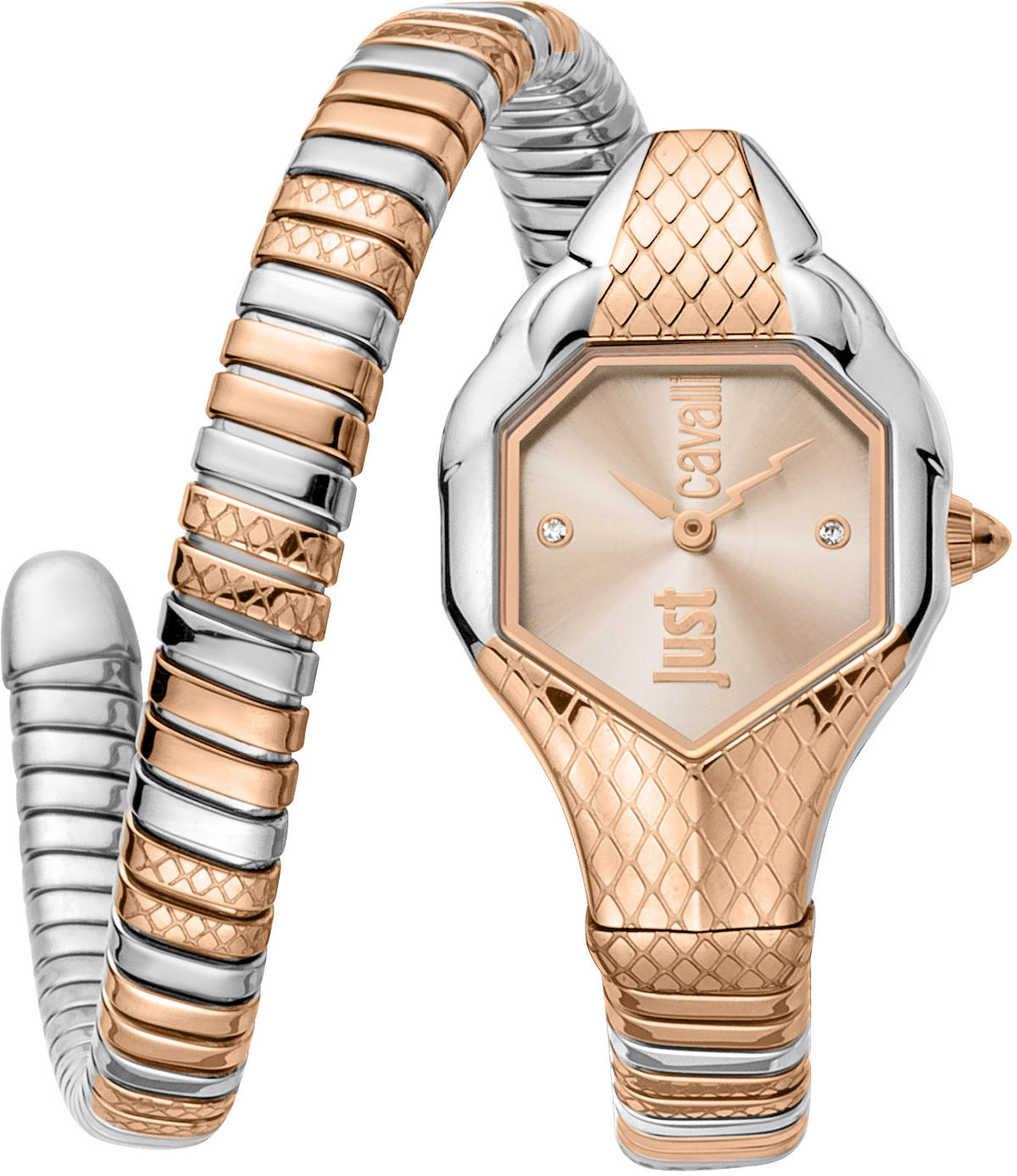 Just Cavalli JC1L190M0075 24 mm Gri-Rose Gold Çelik Kordon Analog Kadın Kol Saati