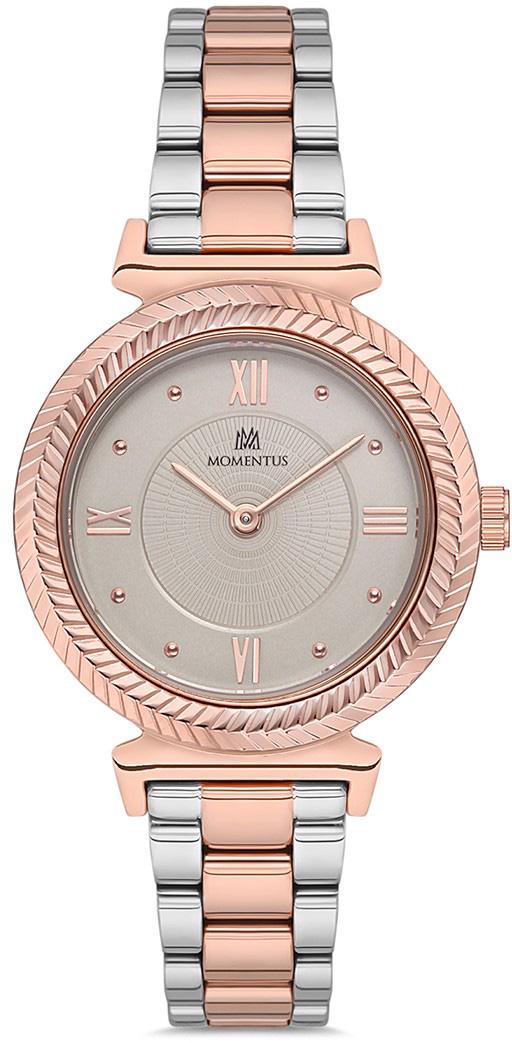 Momentus CW104T-07SR 32 mm Gri-Rose Gold Çelik Kordon Analog Kadın Kol Saati