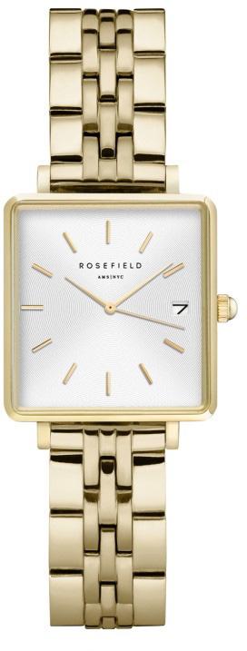 Rosefield QMWSG.Q021 Takvimli 24 mm Altın Çelik Kordon Analog Kadın Kol Saati