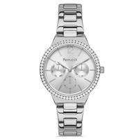 Ferrucci FC.14307M.01 Takvimli 38 mm Gri Çelik Kordon Analog Kadın Kol Saati