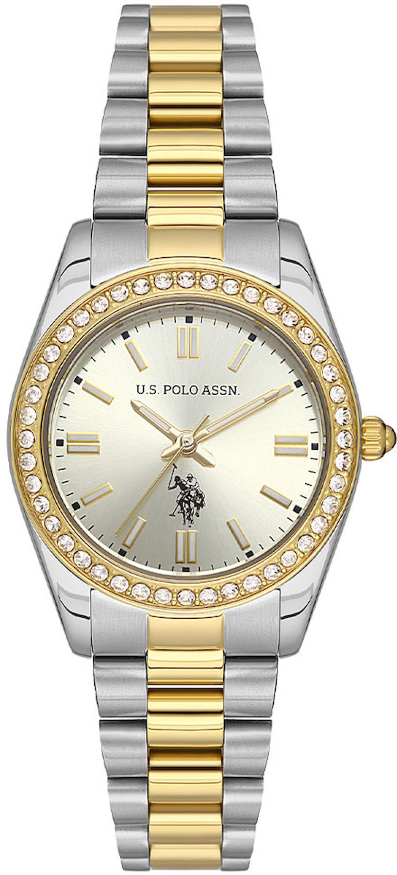 U.S. Polo Assn USPA2067-01 31 mm Altın-Gri Çelik Kordon Analog Kadın Kol Saati