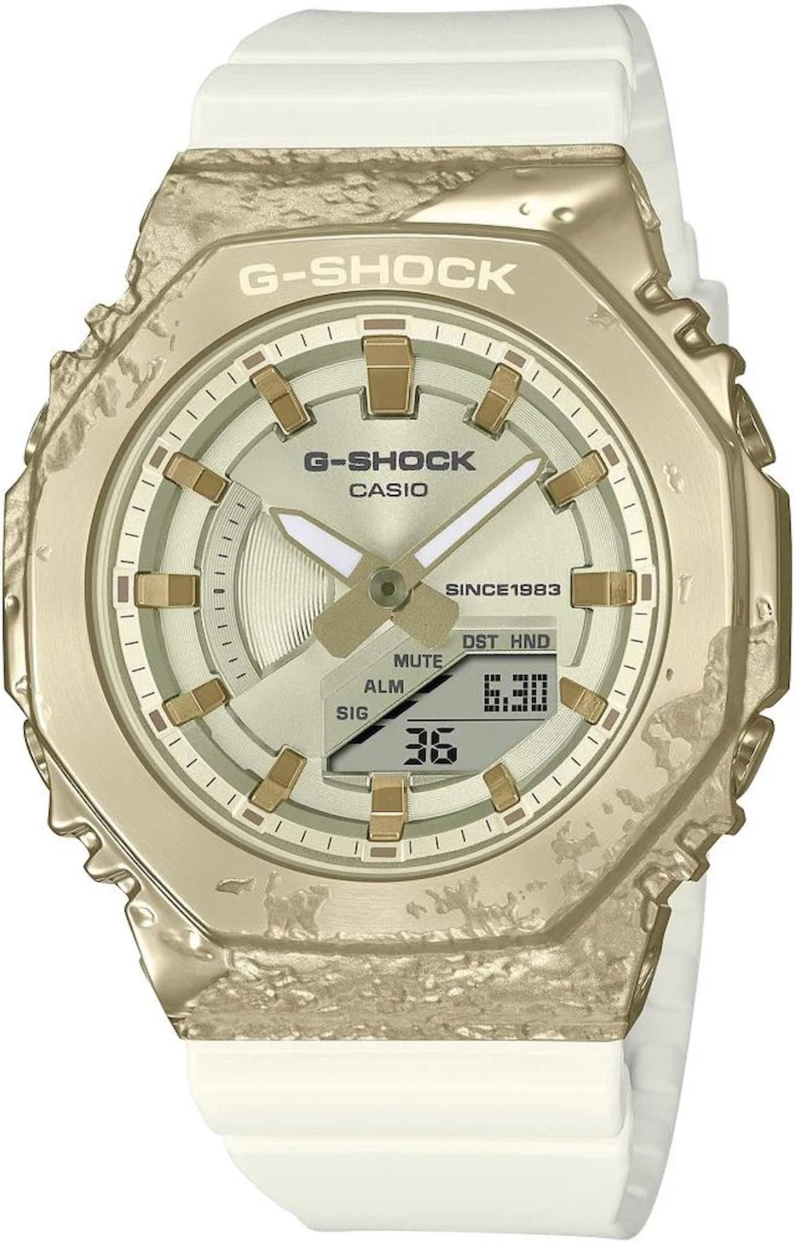 Casio G-Shock Gm-S2140gem-9Adr Takvimli 40 mm Beyaz Plastik Kordon Analog Kadın Kol Saati