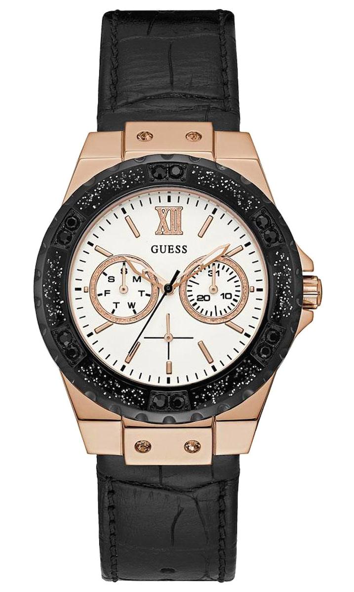Guess GUW0775L9 36 mm Siyah Deri Kordon Analog Kadın Kol Saati