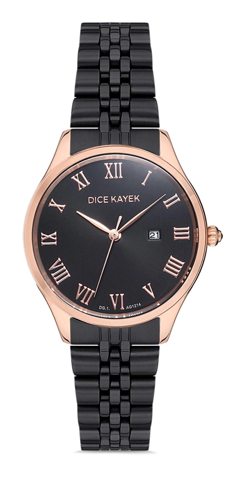 Dice Kayek DK.1.AG1214.07 34 mm Siyah Çelik Kordon Analog Kadın Kol Saati
