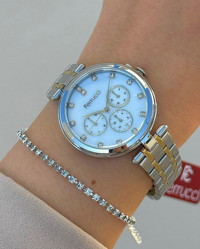 Ferrucci FRC.FT.1.131 35 mm Altın-Gri Çelik Kordon Analog Kadın Kol Saati