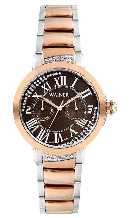 Wainer WA.18600-E 40 mm Gri-Rose Gold Çelik Kordon Analog Kadın Kol Saati