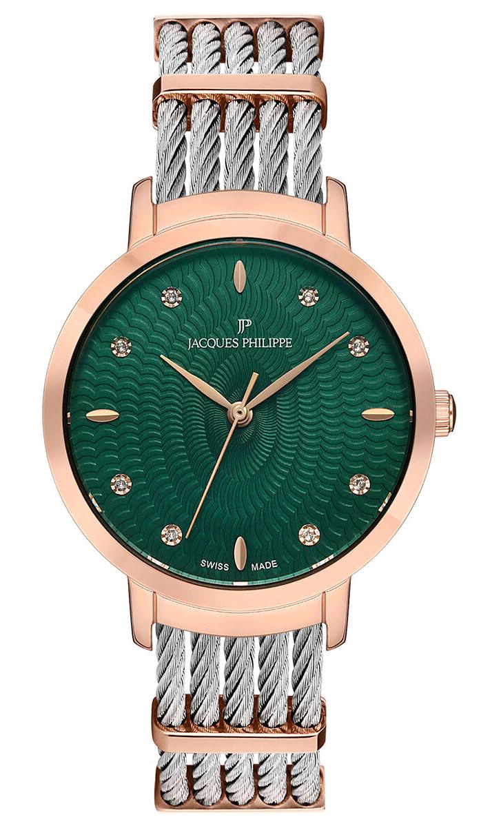 Jacques Philippe JPQLS0636X8 33 mm Gri-Rose Gold Çelik Kordon Analog Kadın Kol Saati