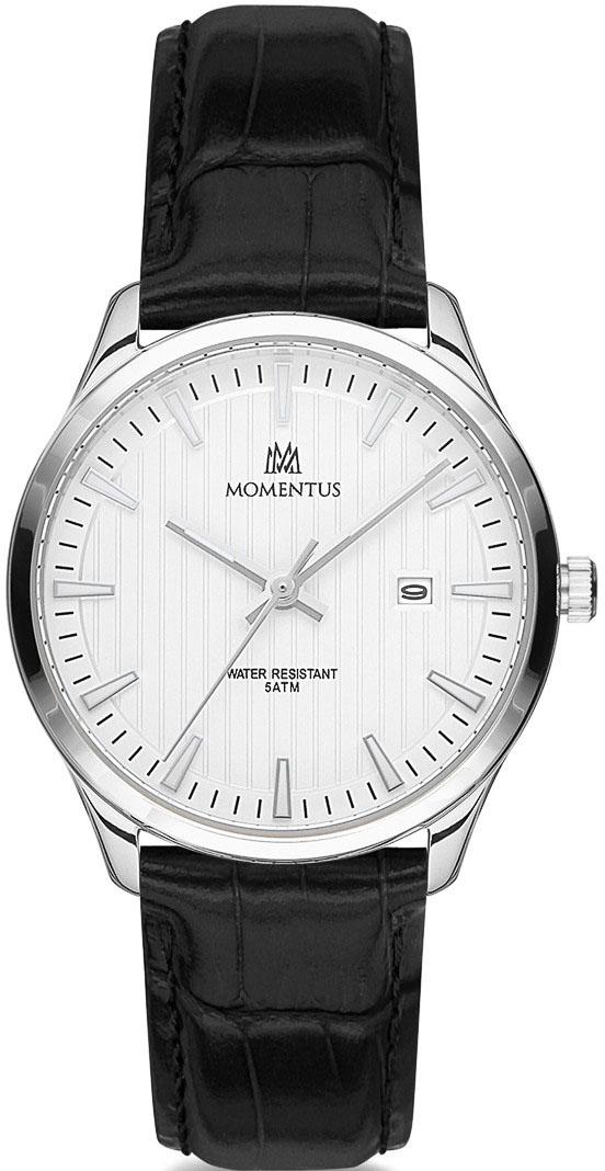 Momentus CW252S-02BS Takvimli 30 mm Siyah Deri Kordon Analog Kadın Kol Saati