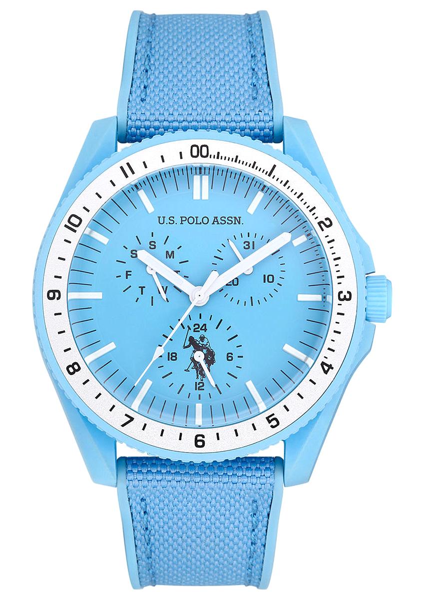 U.S. Polo Assn USPA1053-01 Takvimli 40 mm Mavi plastik Kordon Analog Erkek Kol Saati