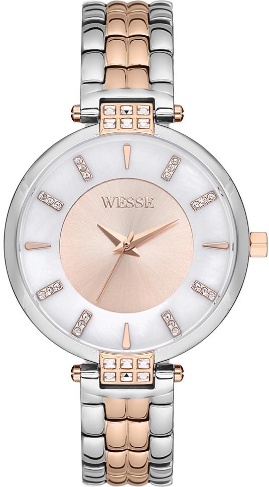 Wesse WWL301201 34 mm Gri-Rose Gold Çelik Kordon Analog Kadın Kol Saati