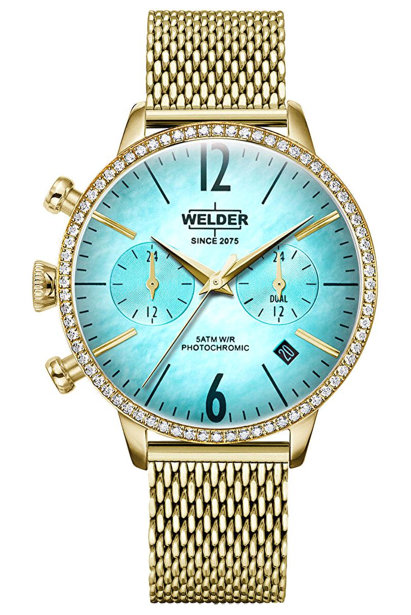 Welder Watch WWRD100G Takvimli 38 mm Altın Çelik Kordon Analog Kadın Kol Saati