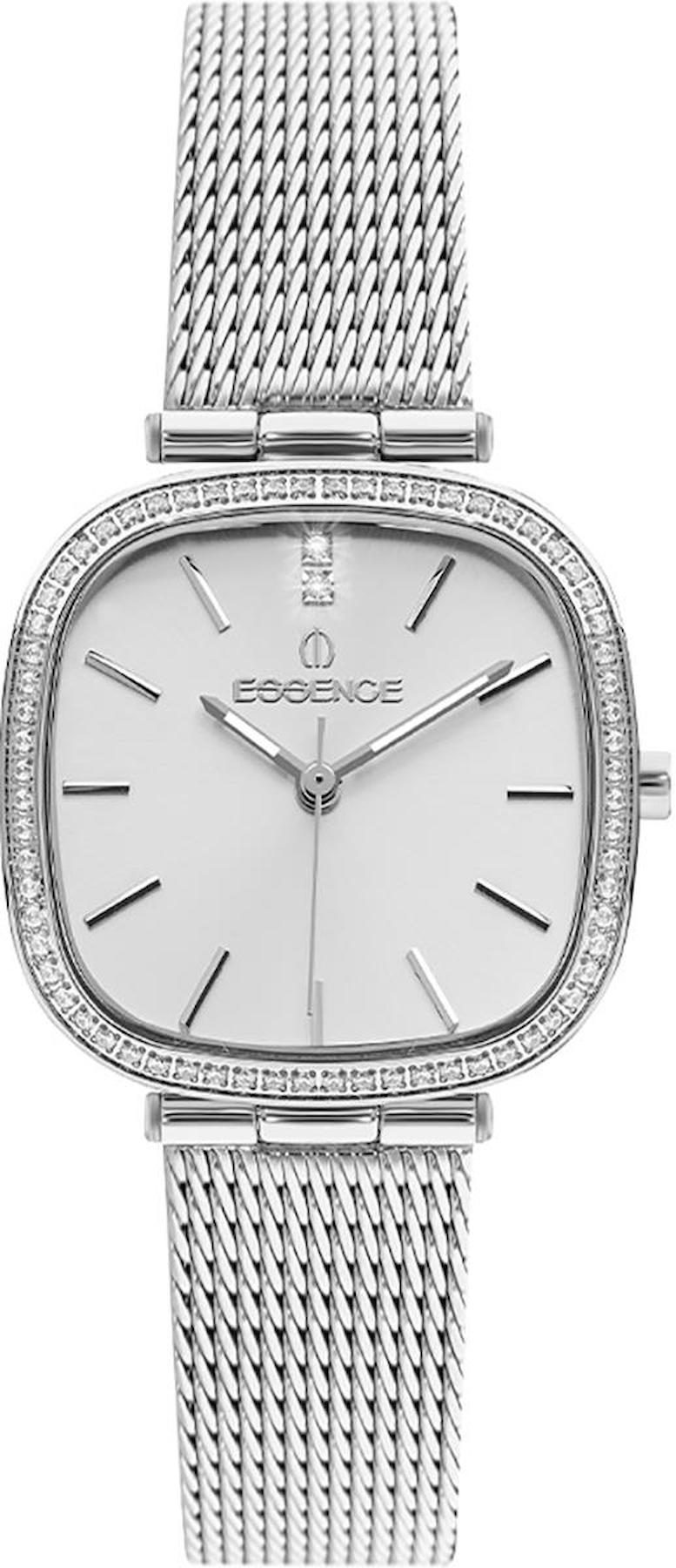 Essence D1130D.330 33 mm Gri Çelik-Hasır Kordon Analog Kadın Kol Saati