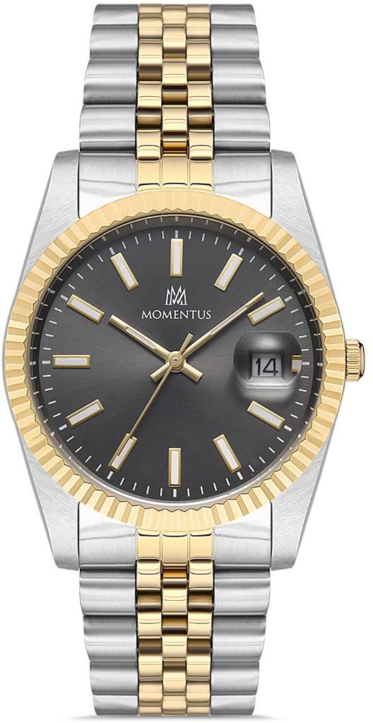 Momentus CW131T-03SG Takvimli 36 mm Altın-Gri Çelik Kordon Analog Kadın Kol Saati