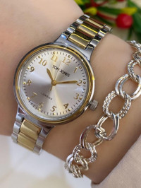 Tom Jones MN.1.2318.04 26-30 mm Altın-Gri Çelik Kordon Analog Kadın Kol Saati