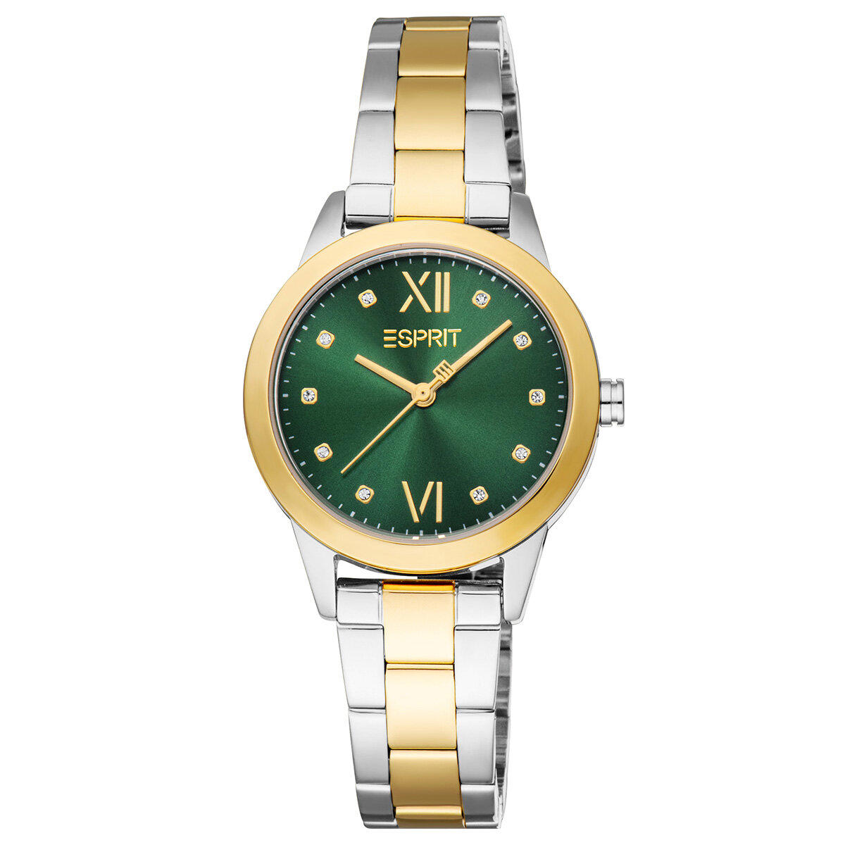 Esprit ES1L434M0065 30 mm Altın-Gri Çelik Kordon Analog Kadın Kol Saati