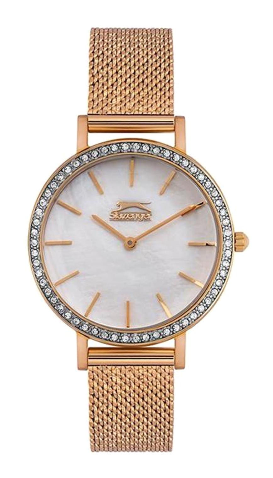 Slazenger SL.09.1818.3.04 36 mm Rose Gold Çelik-Hasır Kordon Analog Kadın Kol Saati