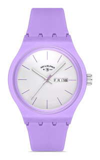 Aqua Di Polo APWR031808 35 mm Mor Silikon Kordon Analog Kadın Kol Saati