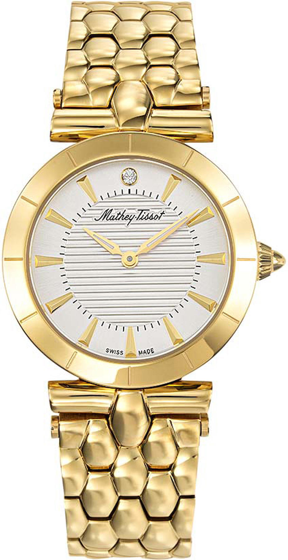 Mathey-Tissot D106PI 36 mm Altın Çelik Kordon Analog Kadın Kol Saati
