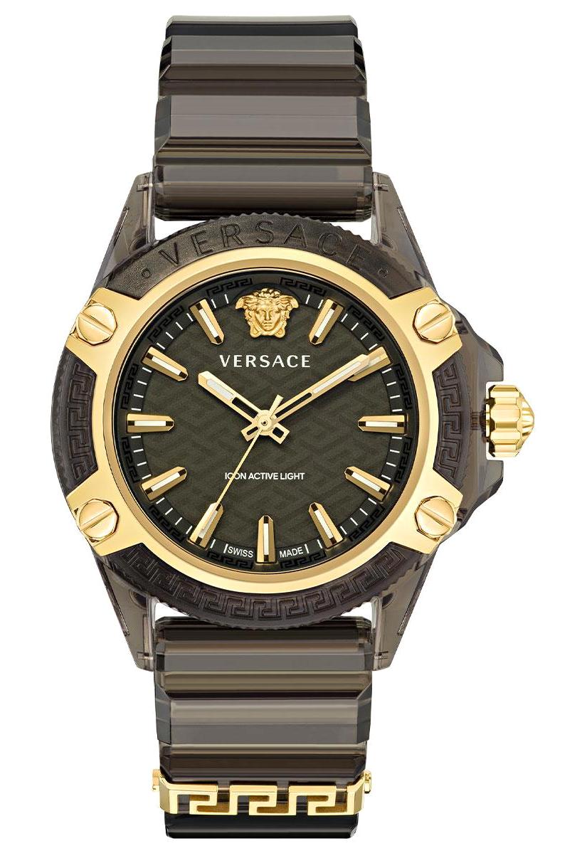 Versace VRSCVE6E00123 42 mm Siyah Polikarbon Kordon Analog Kadın Kol Saati