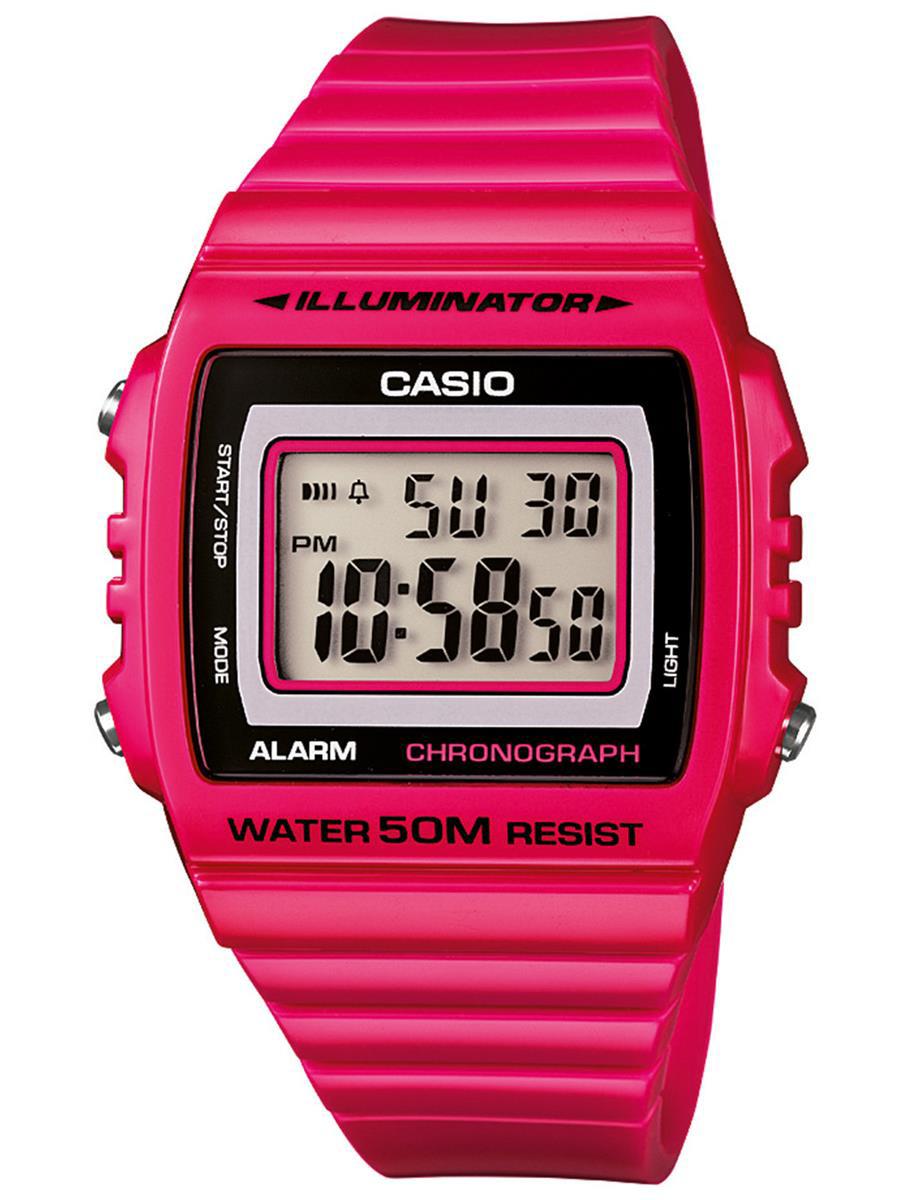 Casio W-215H-4AVDF Takvimli 41 mm Pembe Silikon Kordon Dijital Kadın Kol Saati