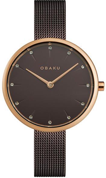 Obaku Denmark V233LXVNMN 30 mm Kahverengi Çelik Kordon Analog Kadın Kol Saati