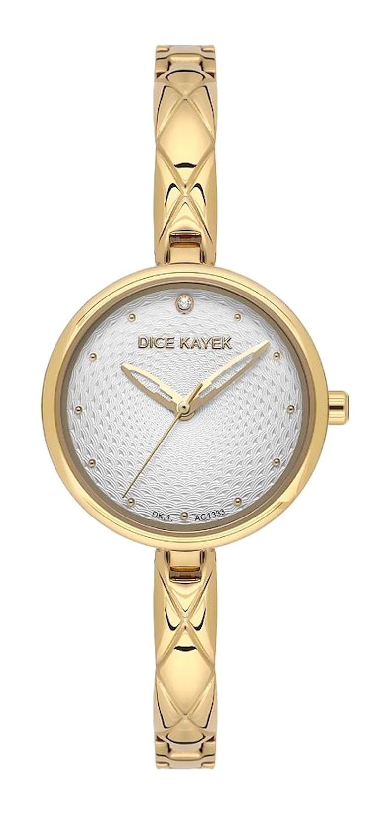 Dice Kayek DK.1.AG1333.02 28 mm Altın Çelik Kordon Analog Kadın Kol Saati