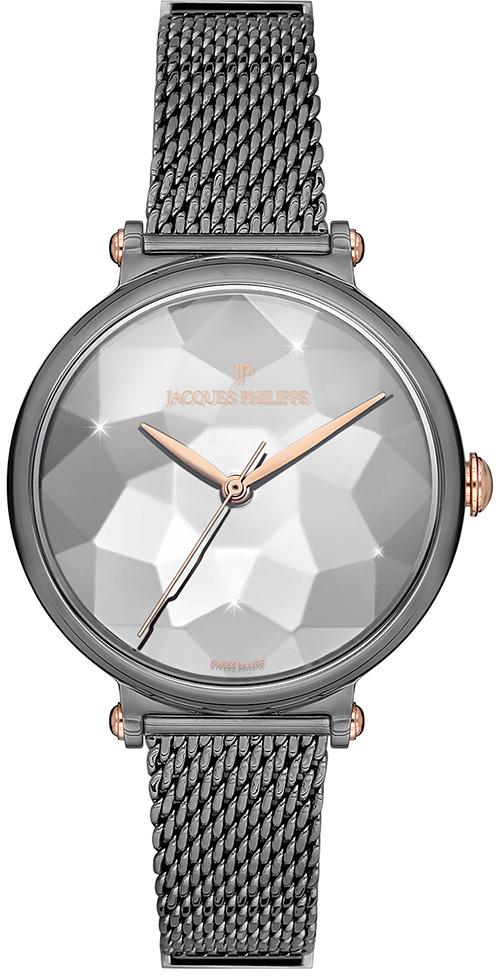 Jacques Philippe JPQLS1187X7 34 mm Gri Çelik Kordon Analog Kadın Kol Saati