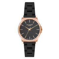 Lee Cooper LC07686.450-L 40 mm Siyah Çelik Kordon Analog Kadın Kol Saati