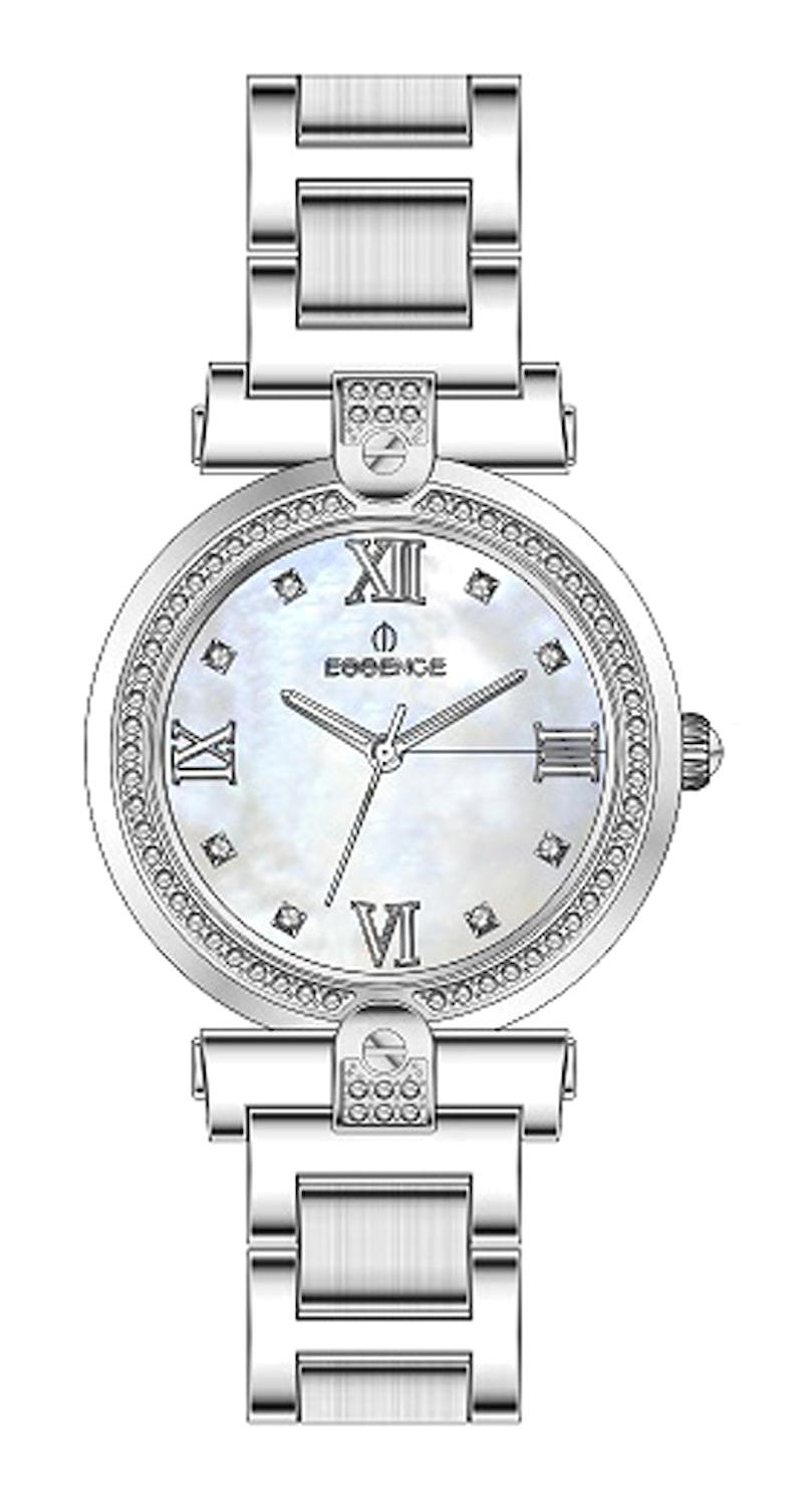 Essence ES6756FE.320 35 mm Gri Çelik Kordon Analog Kadın Kol Saati
