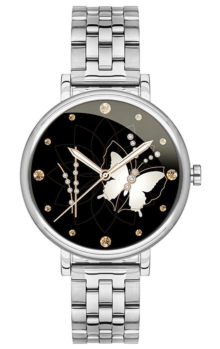 Wesse WWC2020-04 40 mm Gri Çelik Kordon Dijital Kadın Kol Saati