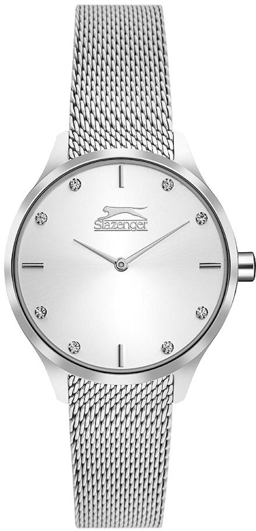 Slazenger SL.09.2287.3.01 36 mm Gri Çelik Kordon Analog Kadın Kol Saati