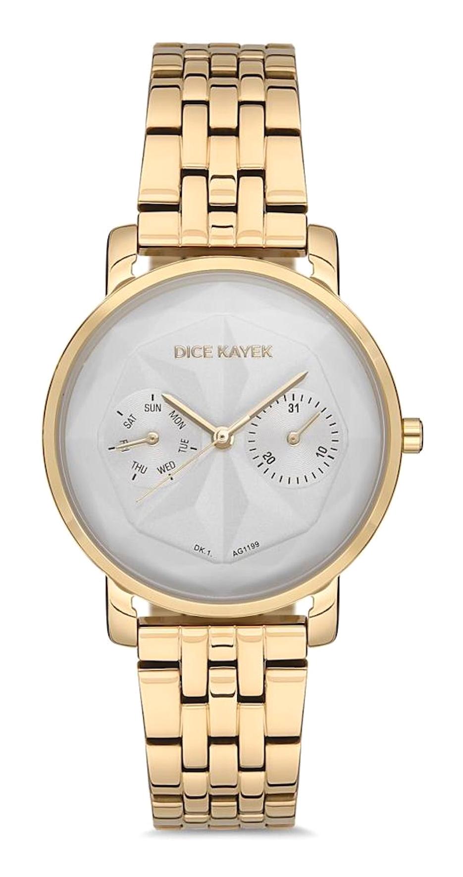 Dice Kayek DK.1.AG1199.04 40 mm Altın Çelik Kordon Analog Kadın Kol Saati