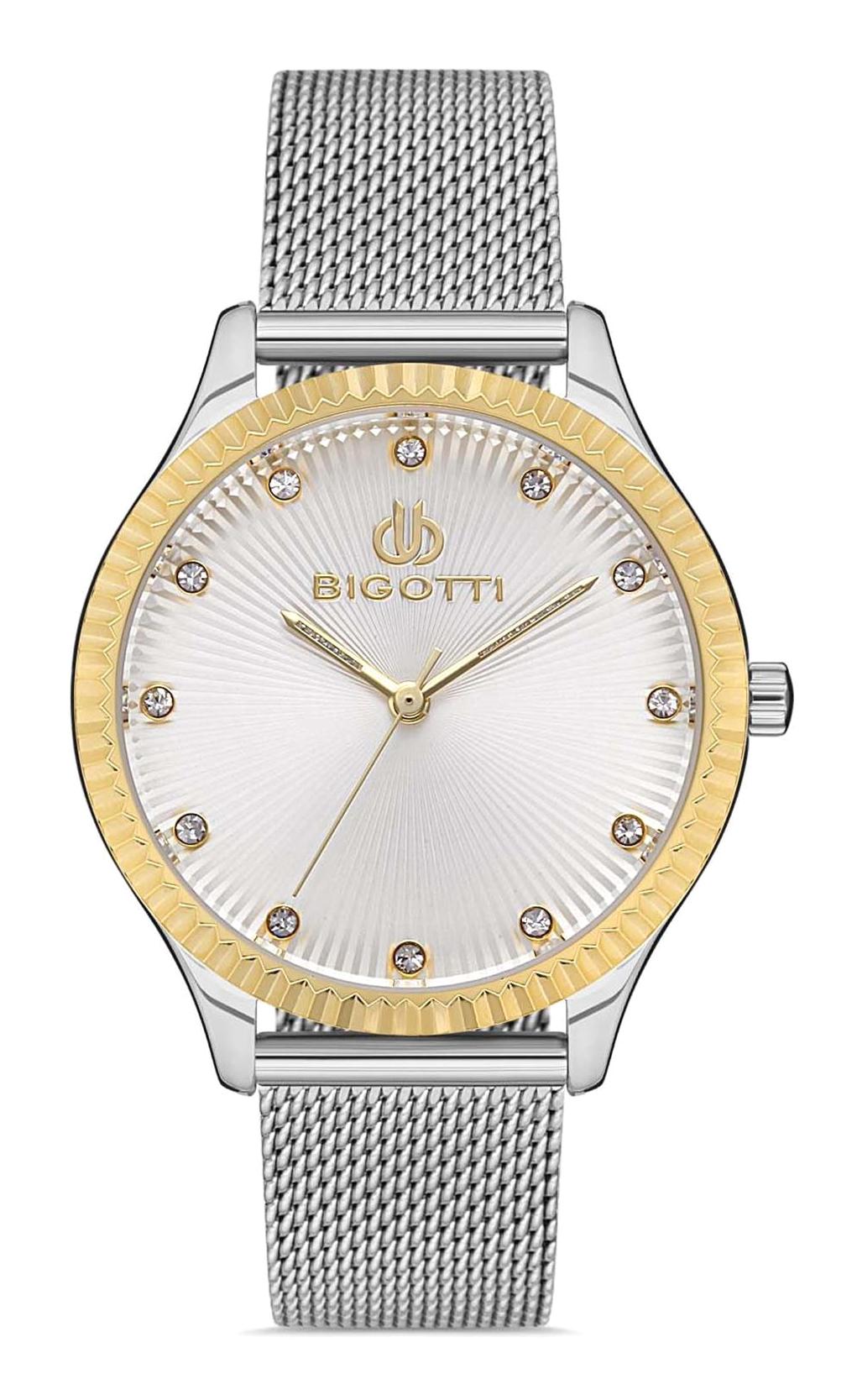 Bigotti BG.1.10294.3 36 mm Gri Hasır Kordon Analog Kadın Kol Saati
