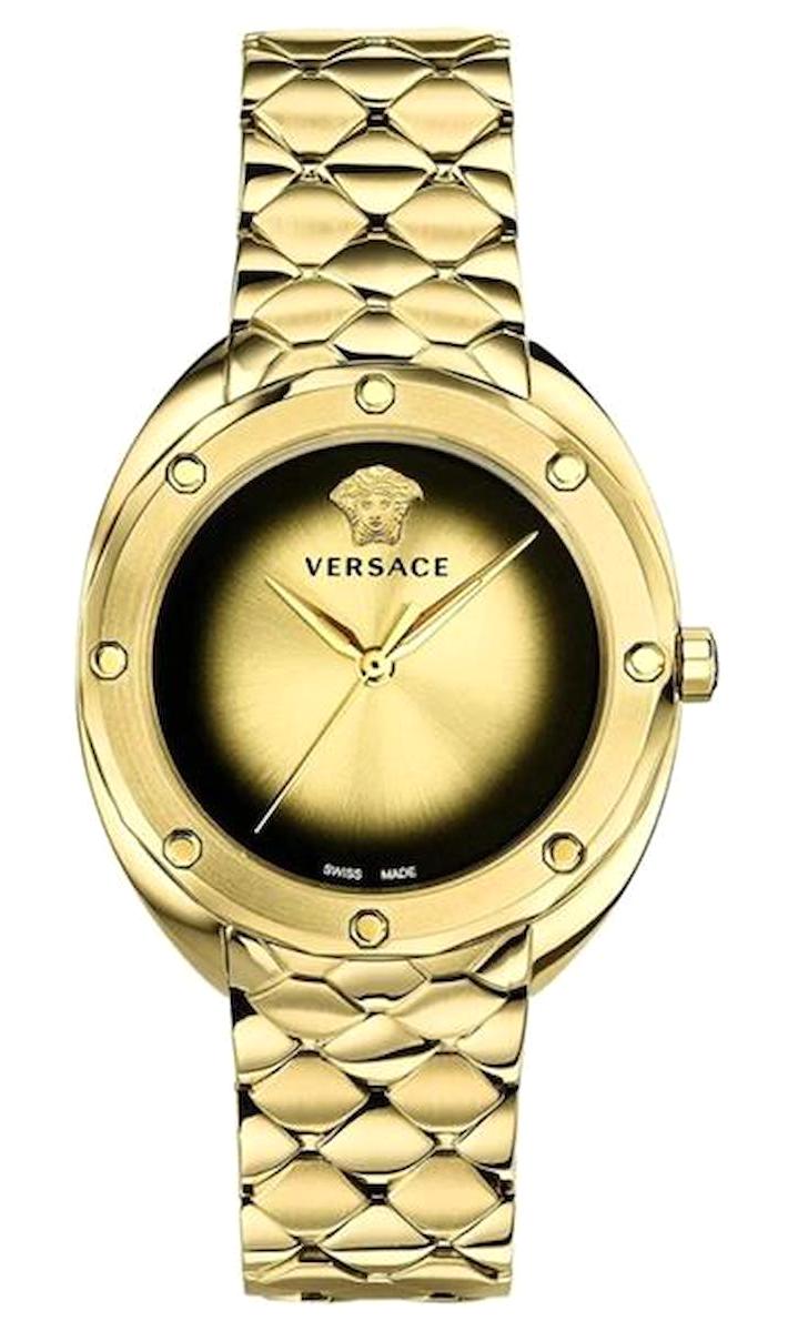 Versace VRSCVEBM00618 30 mm Altın Çelik Kordon Analog Kadın Kol Saati