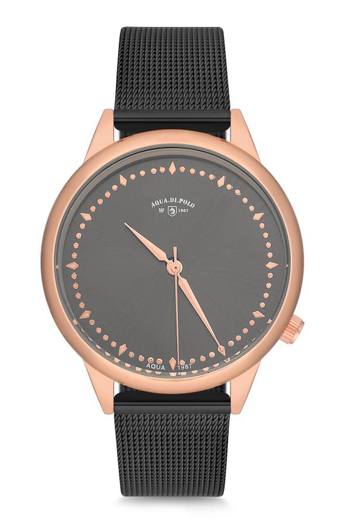 Aqua Di Polo APL12C610H03 30 mm Siyah Çelik Kordon Analog Kadın Kol Saati
