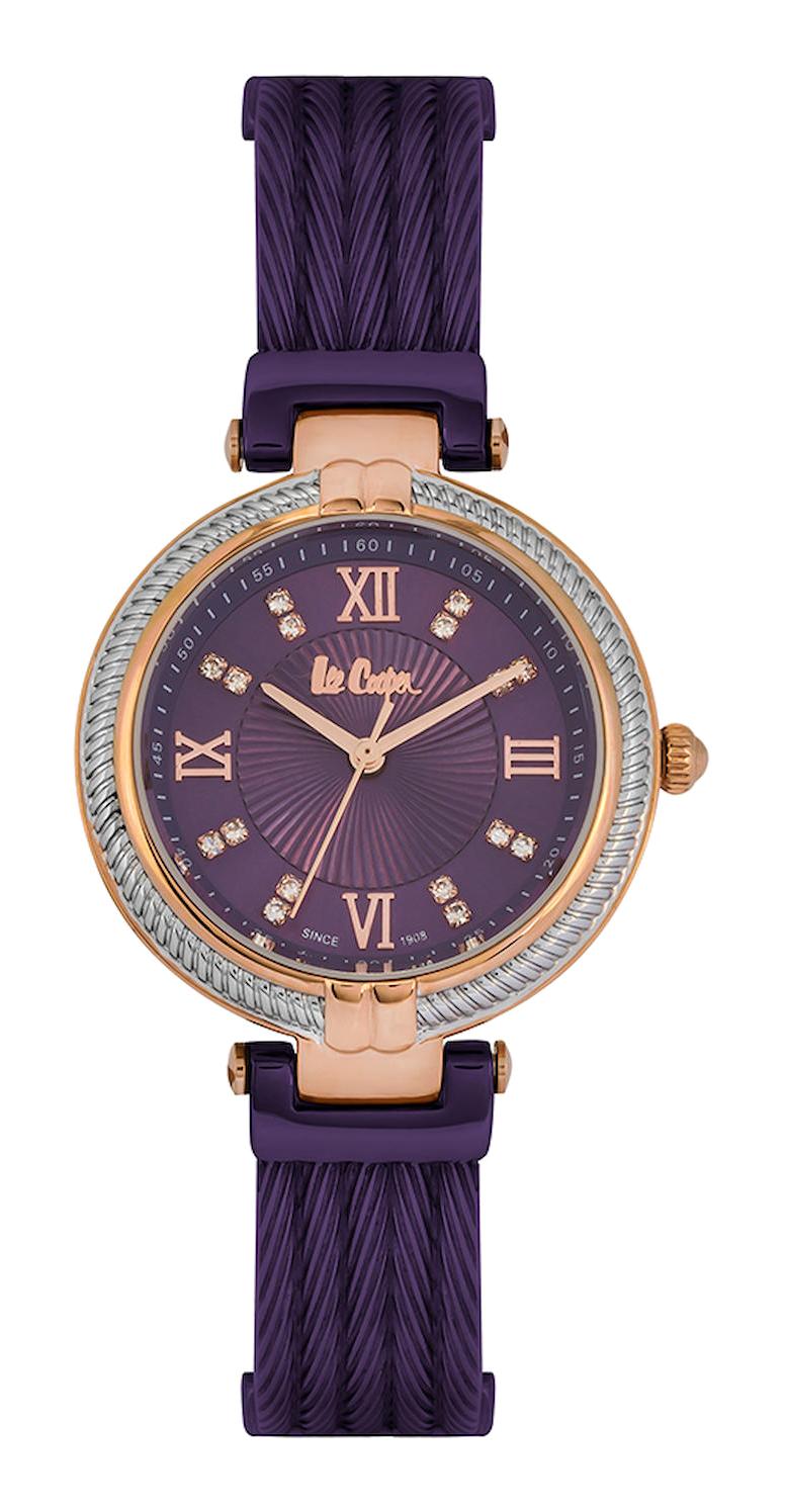 Lee Cooper LC06778.480 40 mm Mor Plastik Kordon Analog Kadın Kol Saati