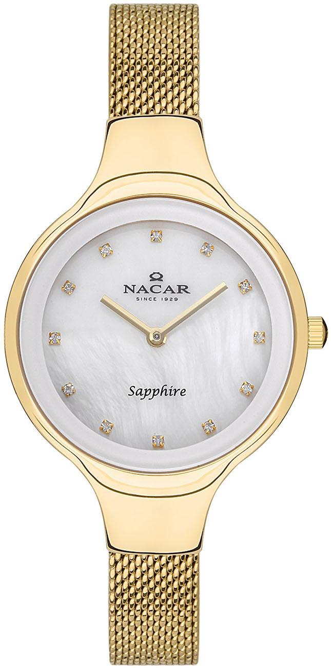 Nacar 36-391033-DWMS 32 mm Sarı Hasır Kordon Analog Kadın Kol Saati
