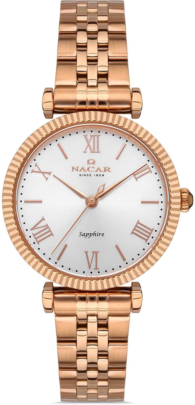 Nacar 34-39B553-RSM 32 mm Pembe Metal Kordon Analog Kadın Kol Saati