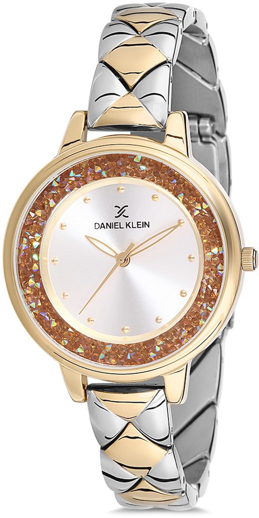 Daniel Klein DK012624J-04 35 mm Altın-Gri Çelik Kordon Analog Kadın Kol Saati