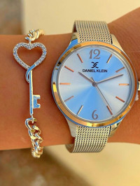 Daniel Klein DK.FT.1.340 31-35 mm Gri Çelik Kordon Analog Kadın Kol Saati