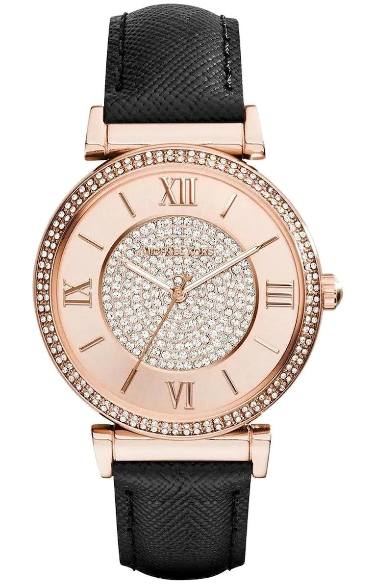 Michael Kors MK2376 38 mm Siyah Deri Kordon Dijital Kadın Kol Saati