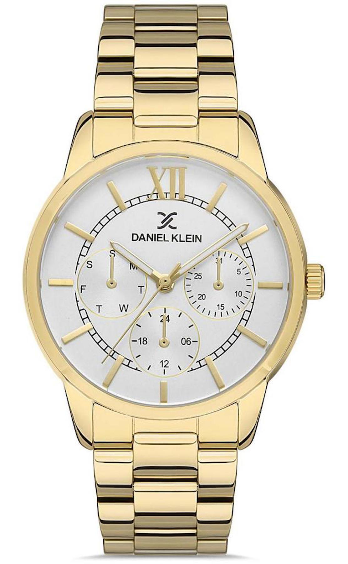 Daniel Klein DKE.1.10055.5 Takvimli 33 mm Altın Metal Kordon Analog Kadın Kol Saati