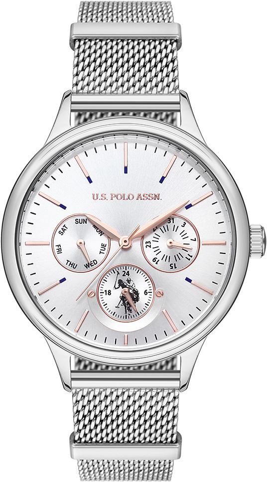 U.S. Polo Assn USPA2010-04 36 mm Gri Çelik-Hasır Kordon Analog Kadın Kol Saati