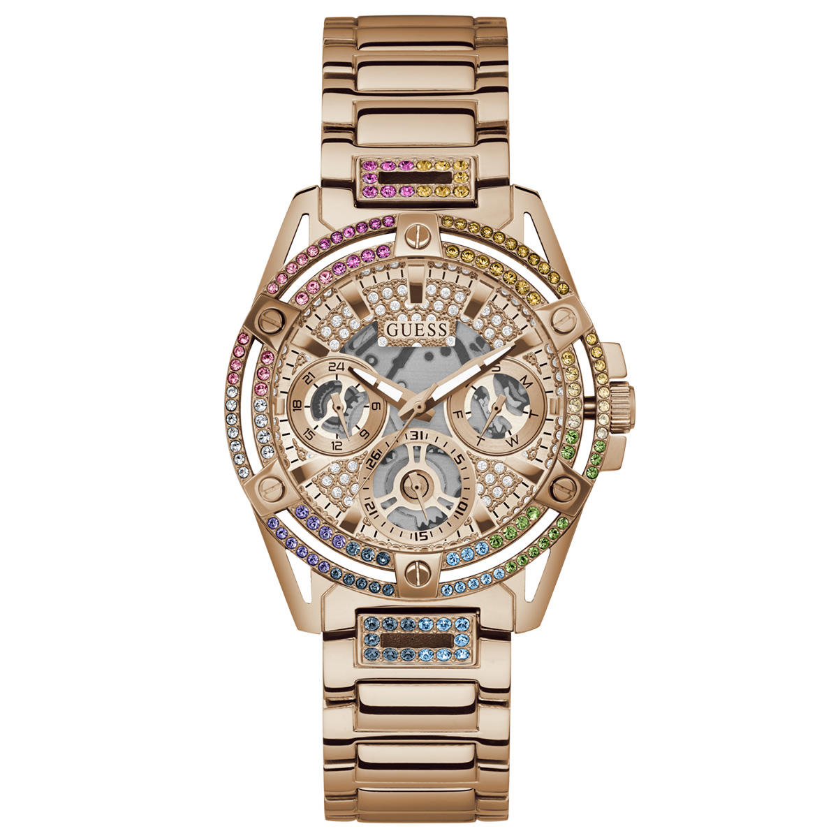 Guess GUGW0464L5 Takvimli 40 mm Rose Gold Çelik Kordon Analog Kadın Kol Saati