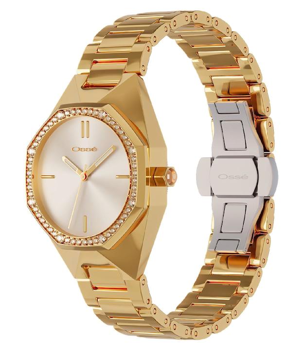 Osse 10111LB 30 mm Altın Metal Kordon Analog Kadın Kol Saati