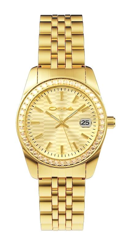 Osse OSW10134 Takvimli 28 mm Altın Çelik Kordon Analog Kadın Kol Saati