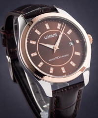 Lorus RH956EX9 Takvimli 40 mm Kahverengi Deri Kordon Analog Kadın Kol Saati